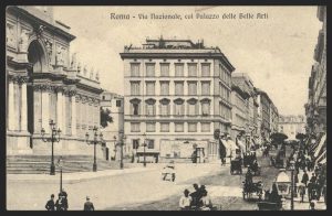 Roma, via Nazionale, col Palazzo delle Belle Arti