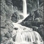 Terni, cascata delle Marmore. Cartolina doppia del 1907