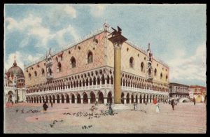 Acquarello del Palazzo Ducale di Venezia. 1920