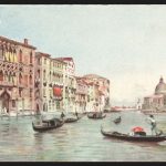 Acquarello del Canal Grande a Venezia. 1920