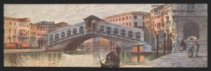 Acquarello del Ponte di Rialto Venezia