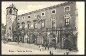 Orvieto, il palazzo del Comune e il campanile della chiesa di Sant'Andrea prima dei restauri del 1926
