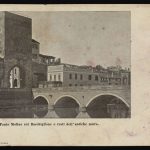 Padova, veduta del Ponte Molino sul Bacchiglione e dei resti delle antiche mura